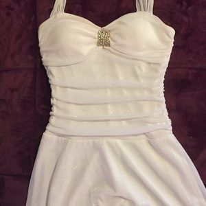 Juniors Sparkly Cream Formal Dress 😍